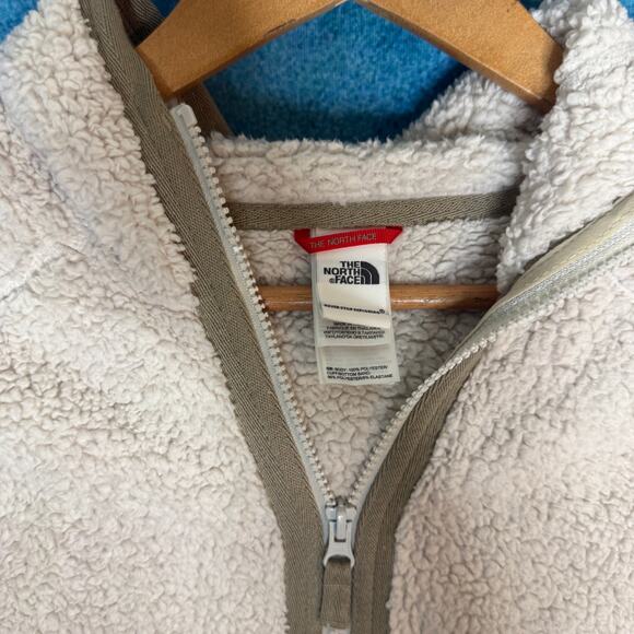 The North Face Women’s Full Zip Fleece Jacket Coat Size L Off White Polyester - Picture 4 of 15